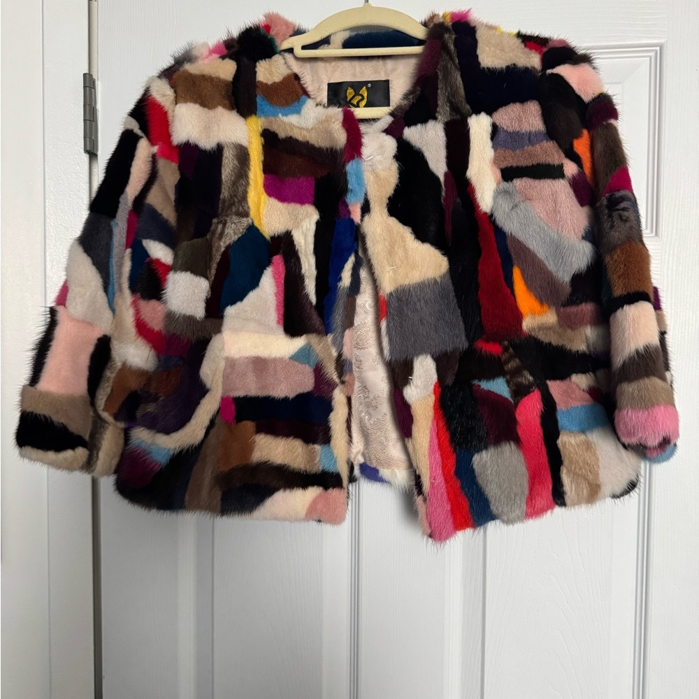 Multicolor Patchwork Women's Jacket - image 7